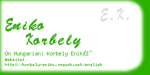 eniko korbely business card